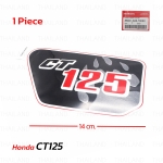 สติ๊กเกอร์ ข้างขวา "CT125" ติดรถสีแดง ของแท้ พื้นดำ 1 ชิ้น สำหรับ Honda CT125 CT-125 125cc Motorcycle Scooter ปี 2020-2022